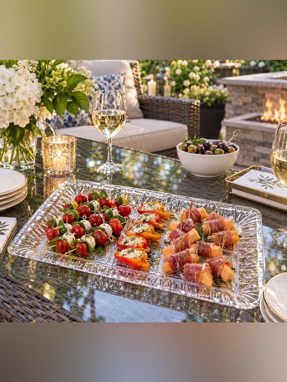 Clear Transparent Rectangular Serving Platter